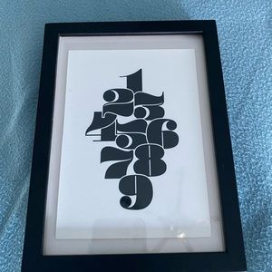 Framed Numbers Fine Art Print